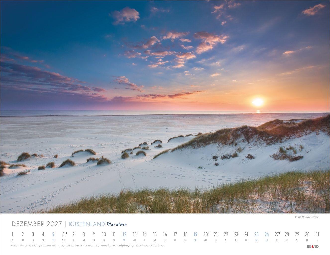 Beispielinhalt (Bild) Küstenland Kalender 2027 - Meer erleben