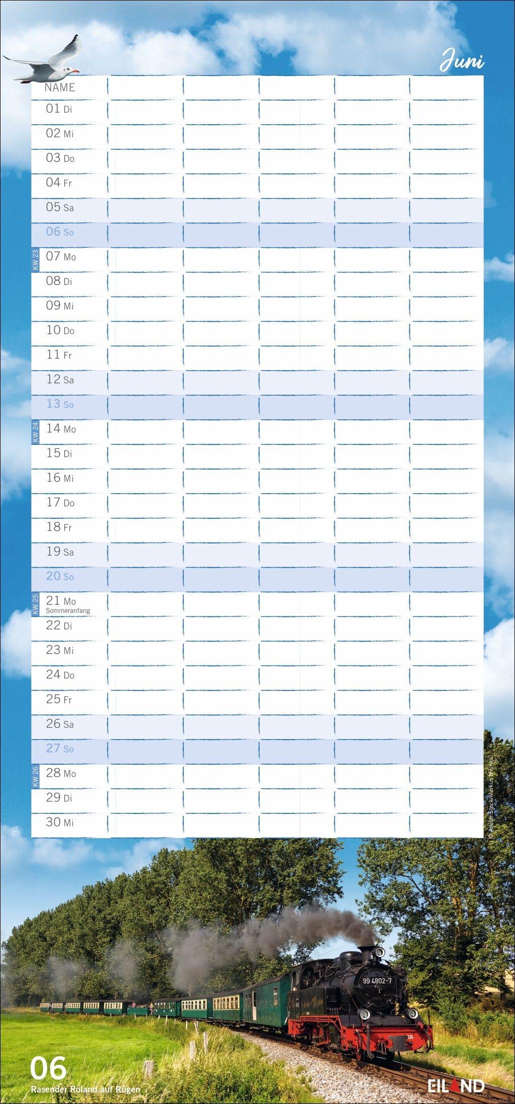 Beispielinhalt (Bild) Meerzeit Familienplaner 2027