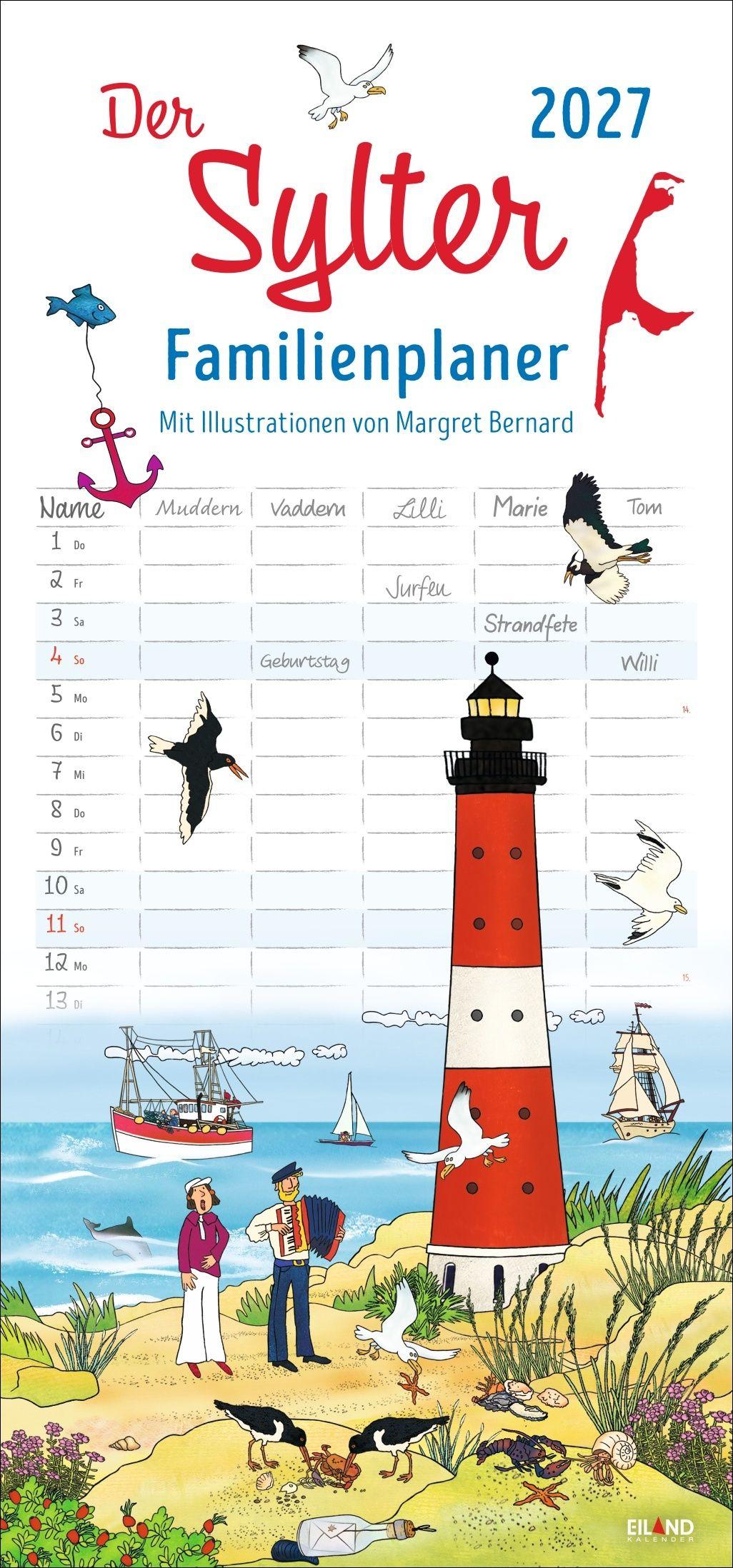 Vorderes Coverbild Der Sylter Familienplaner 2027 - Margret Bernard
