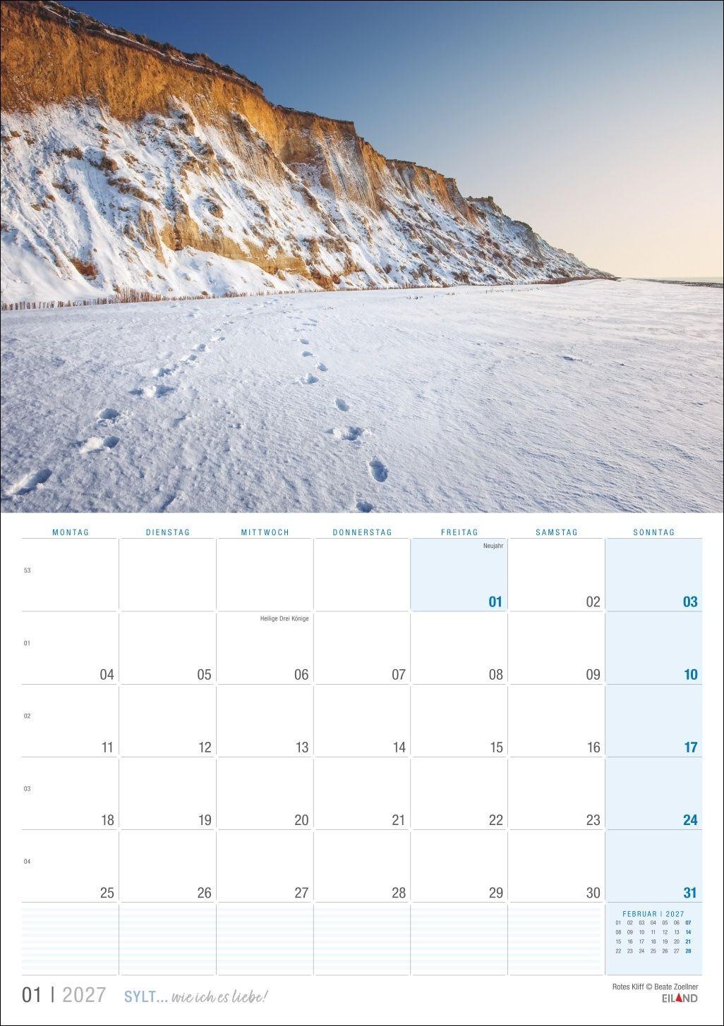 Beispielinhalt (Bild) Sylt ... wie ich es liebe Kalender 2027