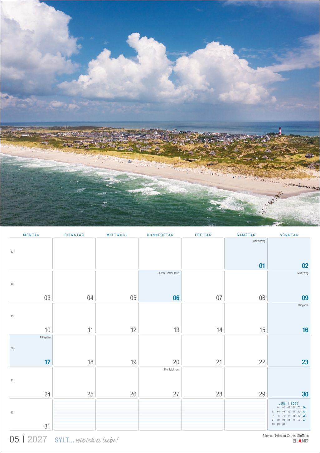 Beispielinhalt (Bild) Sylt ... wie ich es liebe Kalender 2027