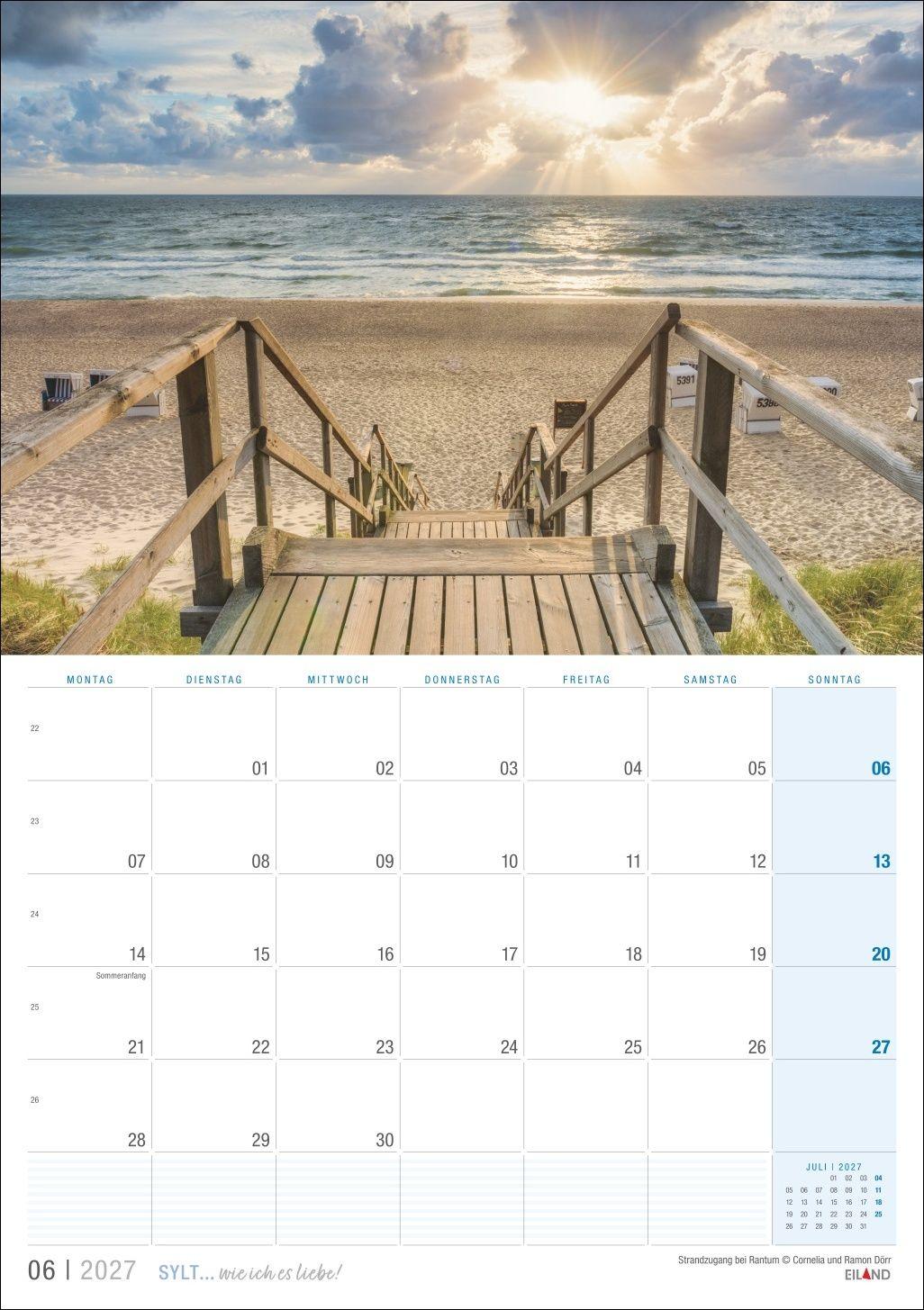 Beispielinhalt (Bild) Sylt ... wie ich es liebe Kalender 2027
