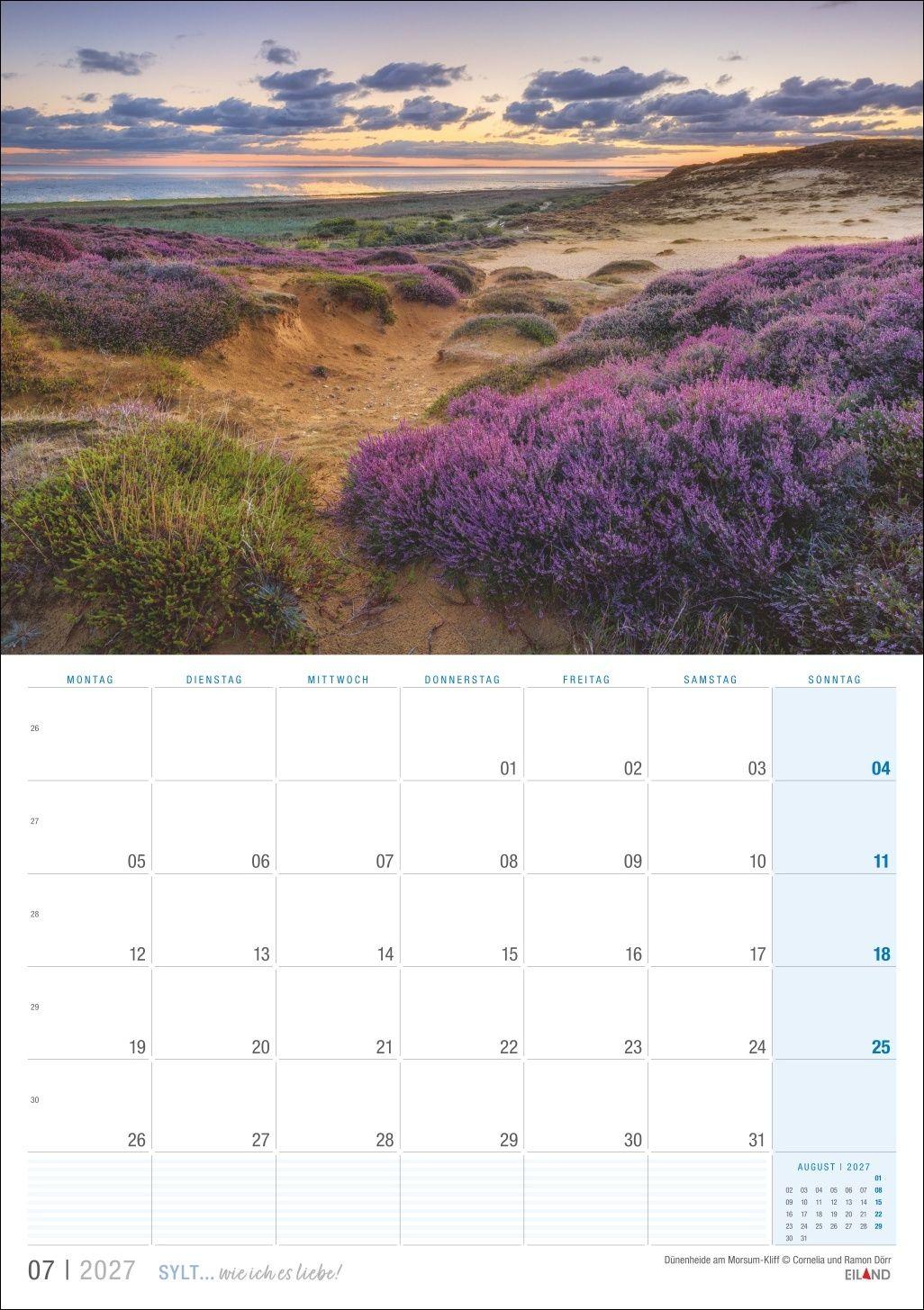 Beispielinhalt (Bild) Sylt ... wie ich es liebe Kalender 2027