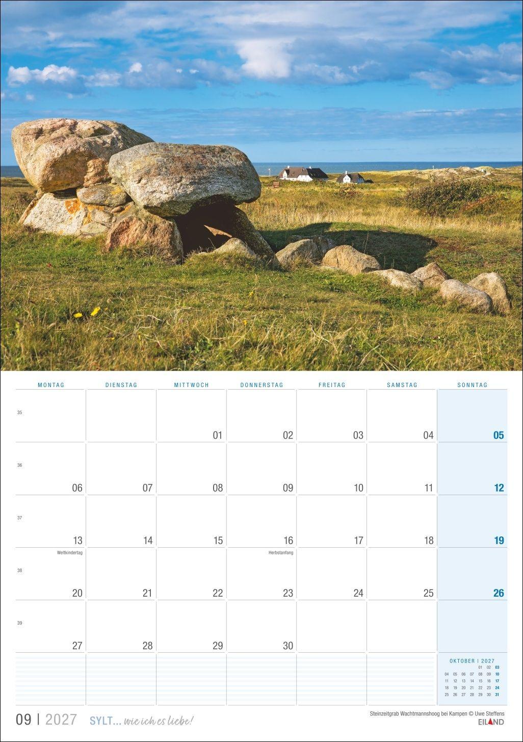 Beispielinhalt (Bild) Sylt ... wie ich es liebe Kalender 2027