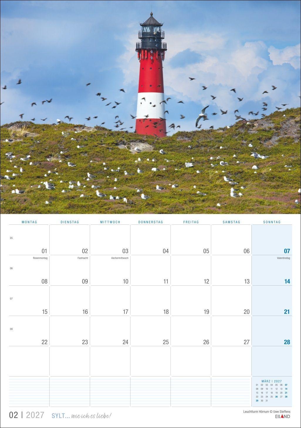 Beispielinhalt (Bild) Sylt ... wie ich es liebe Kalender 2027