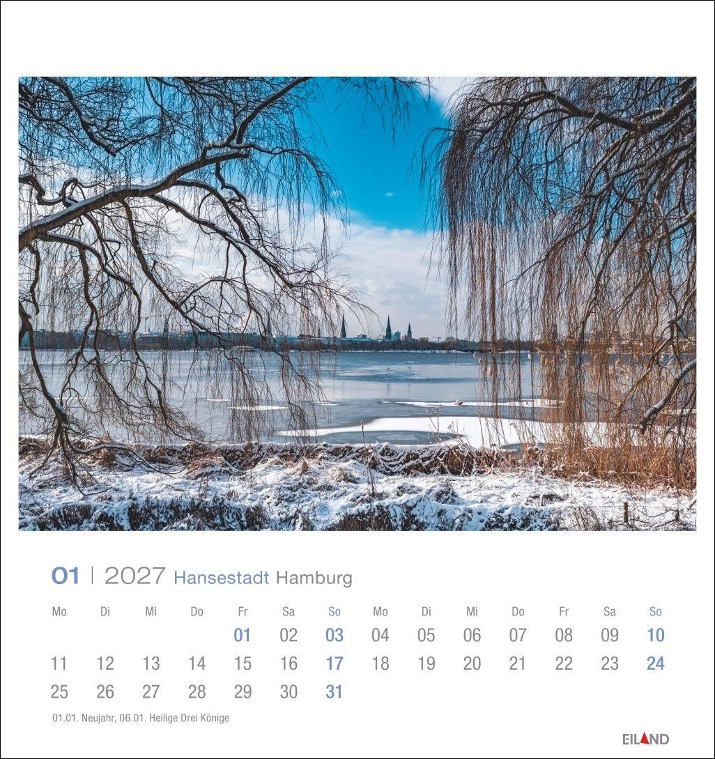 Beispielinhalt (Bild) Hansestadt Hamburg Postkartenkalender 2027
