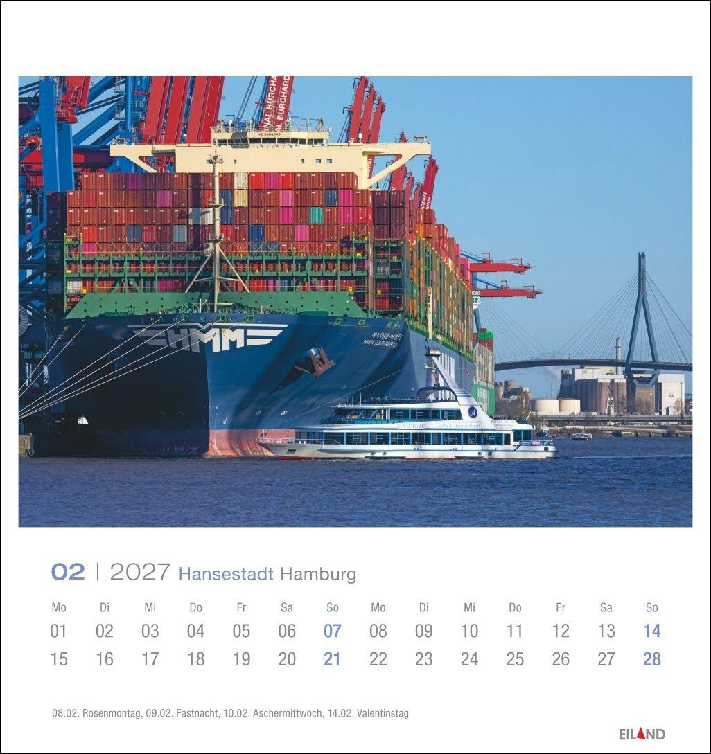 Beispielinhalt (Bild) Hansestadt Hamburg Postkartenkalender 2027