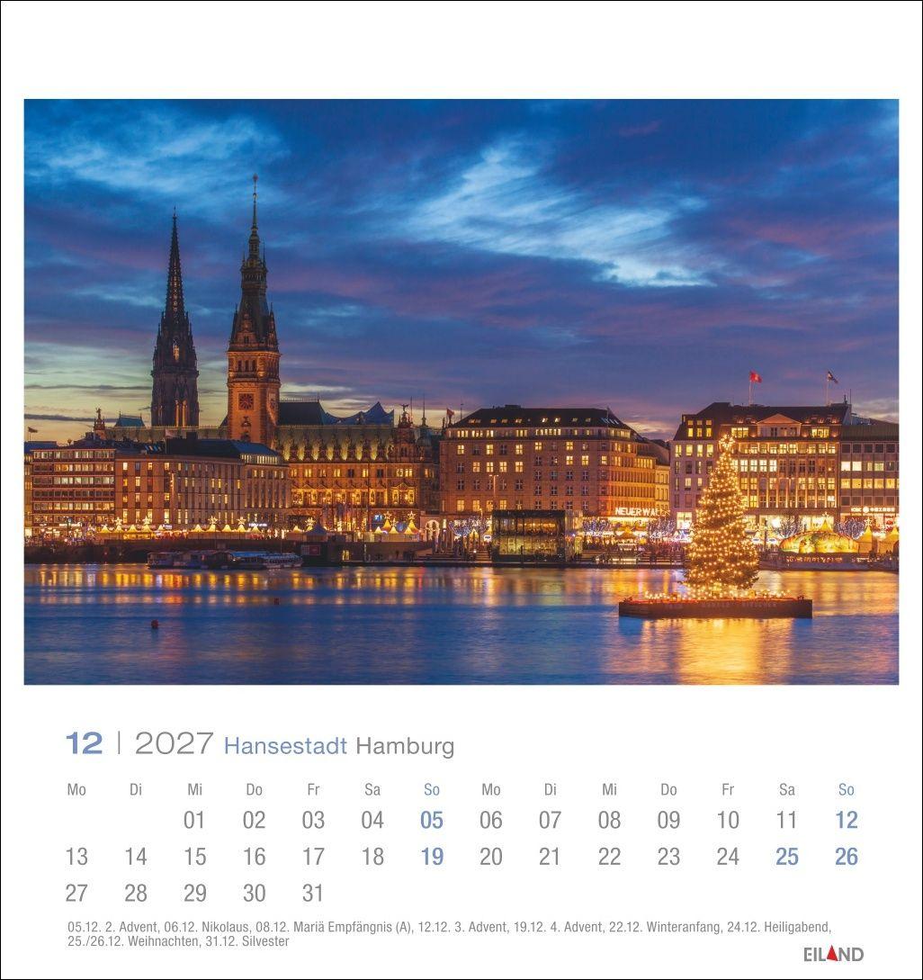 Beispielinhalt (Bild) Hansestadt Hamburg Postkartenkalender 2027
