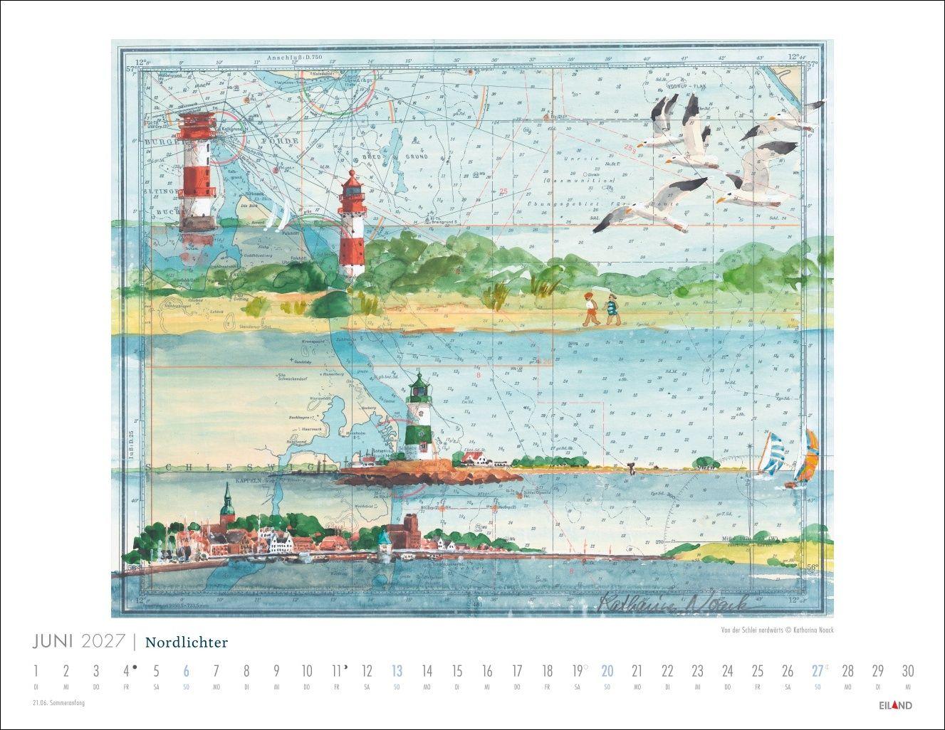 Beispielinhalt (Bild) Nordlichter - See(h)karten Kalender 2027