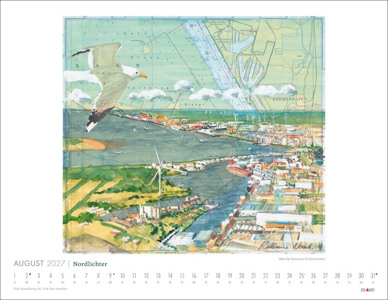 Beispielinhalt (Bild) Nordlichter - See(h)karten Kalender 2027