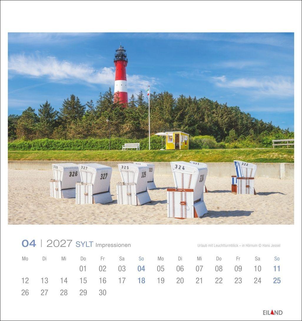 Beispielinhalt (Bild) Sylt Impressionen Postkartenkalender 2027