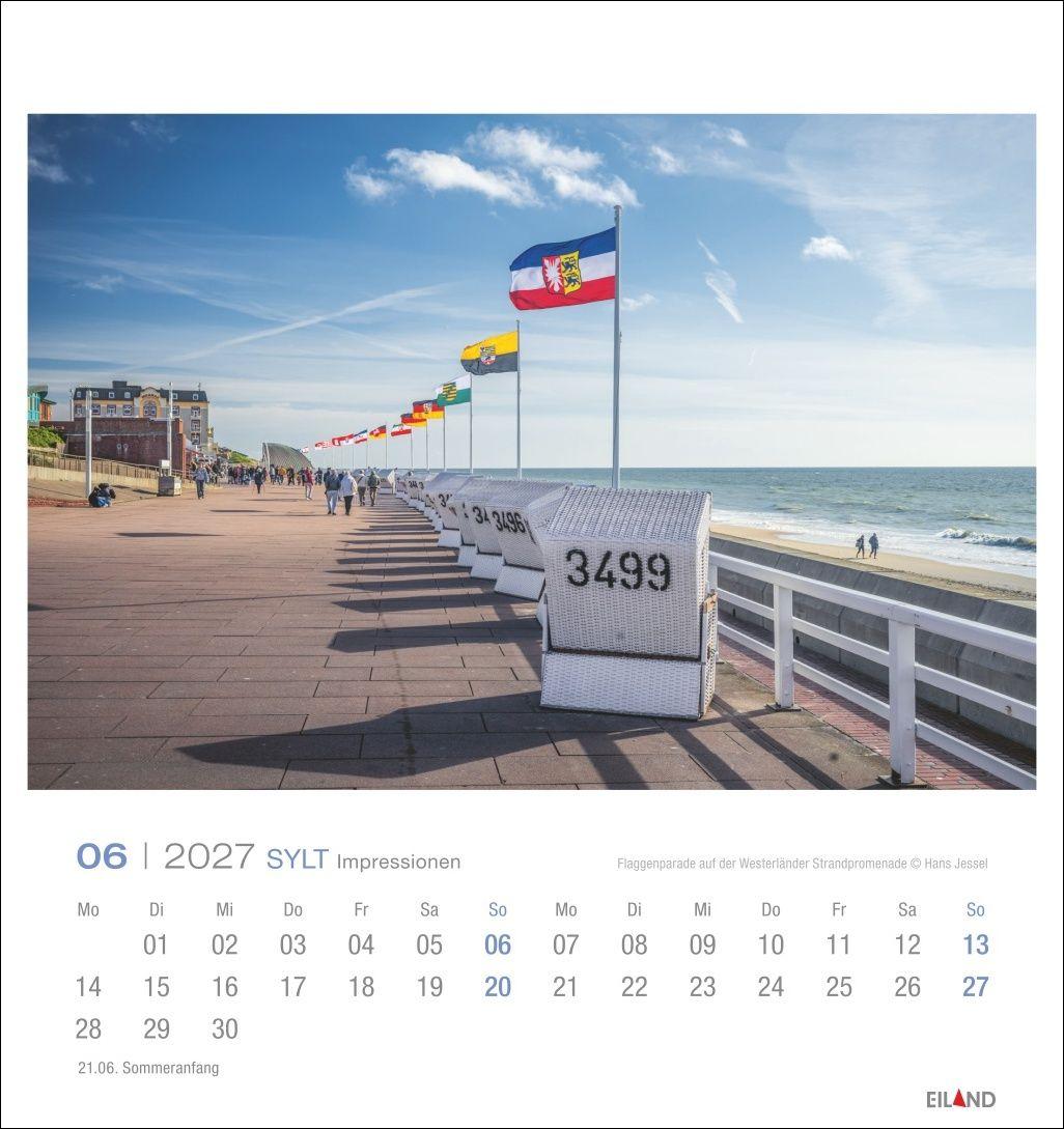 Beispielinhalt (Bild) Sylt Impressionen Postkartenkalender 2027