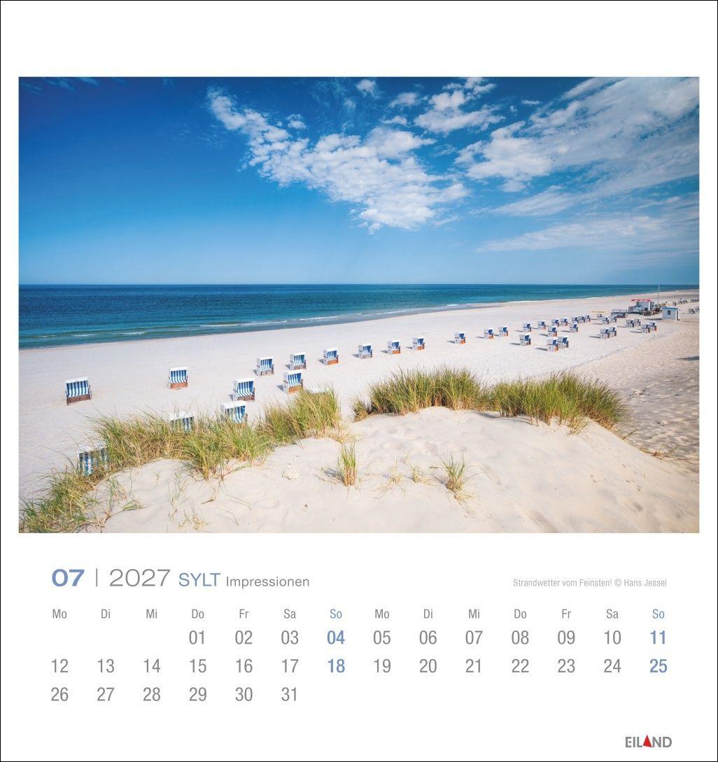 Beispielinhalt (Bild) Sylt Impressionen Postkartenkalender 2027