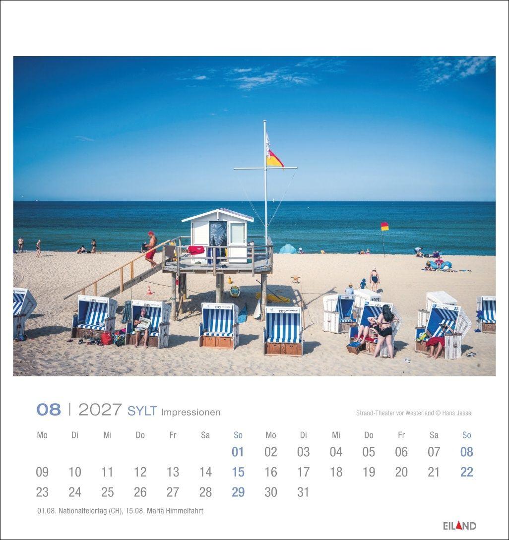Beispielinhalt (Bild) Sylt Impressionen Postkartenkalender 2027
