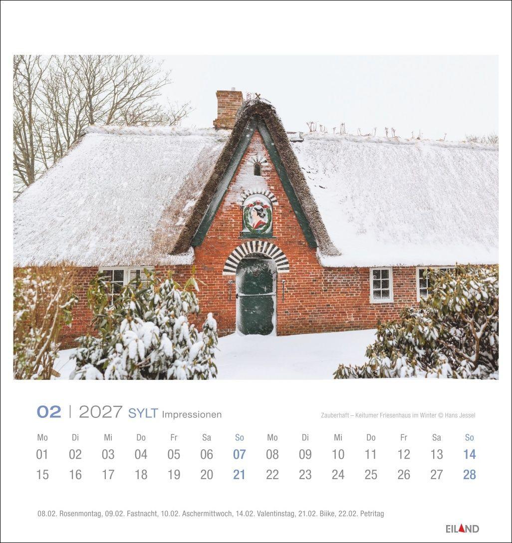 Beispielinhalt (Bild) Sylt Impressionen Postkartenkalender 2027