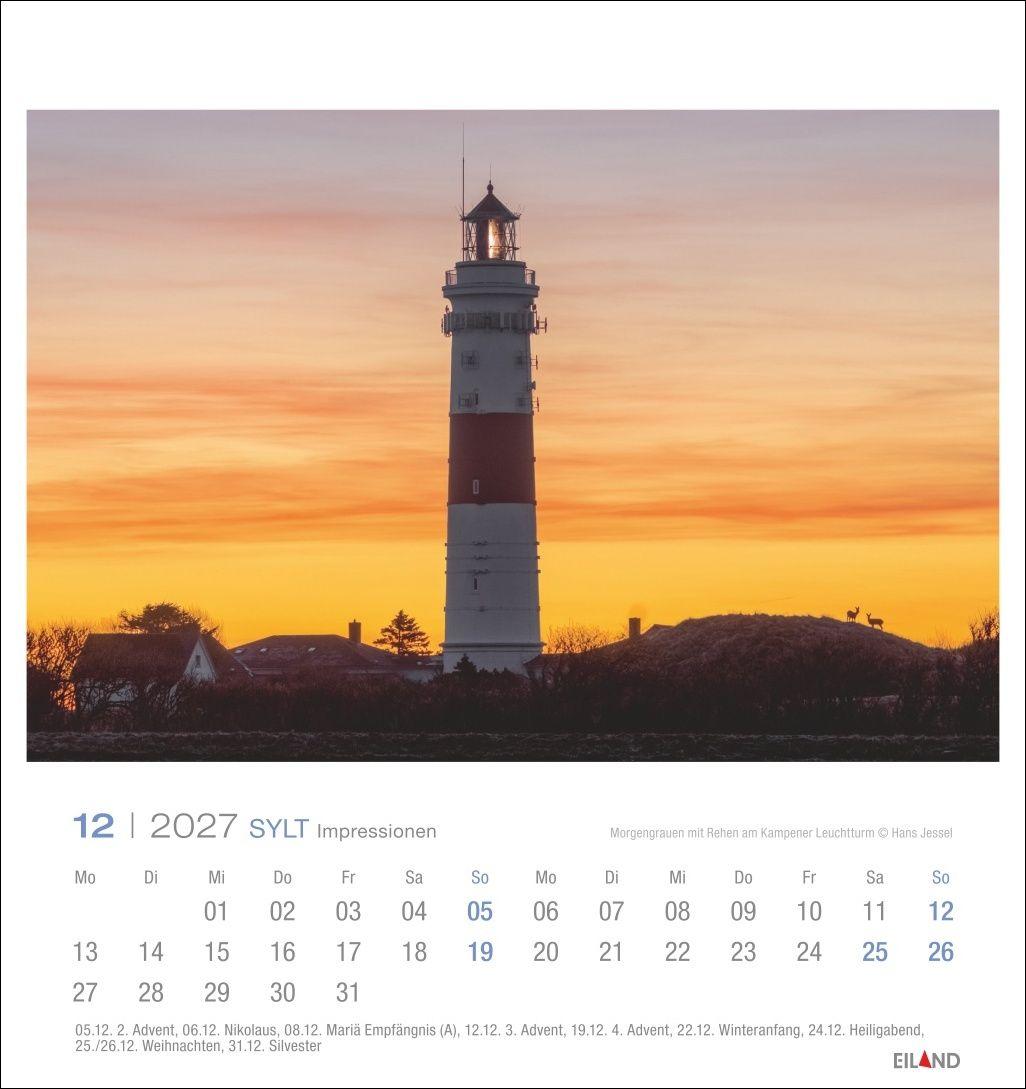 Beispielinhalt (Bild) Sylt Impressionen Postkartenkalender 2027