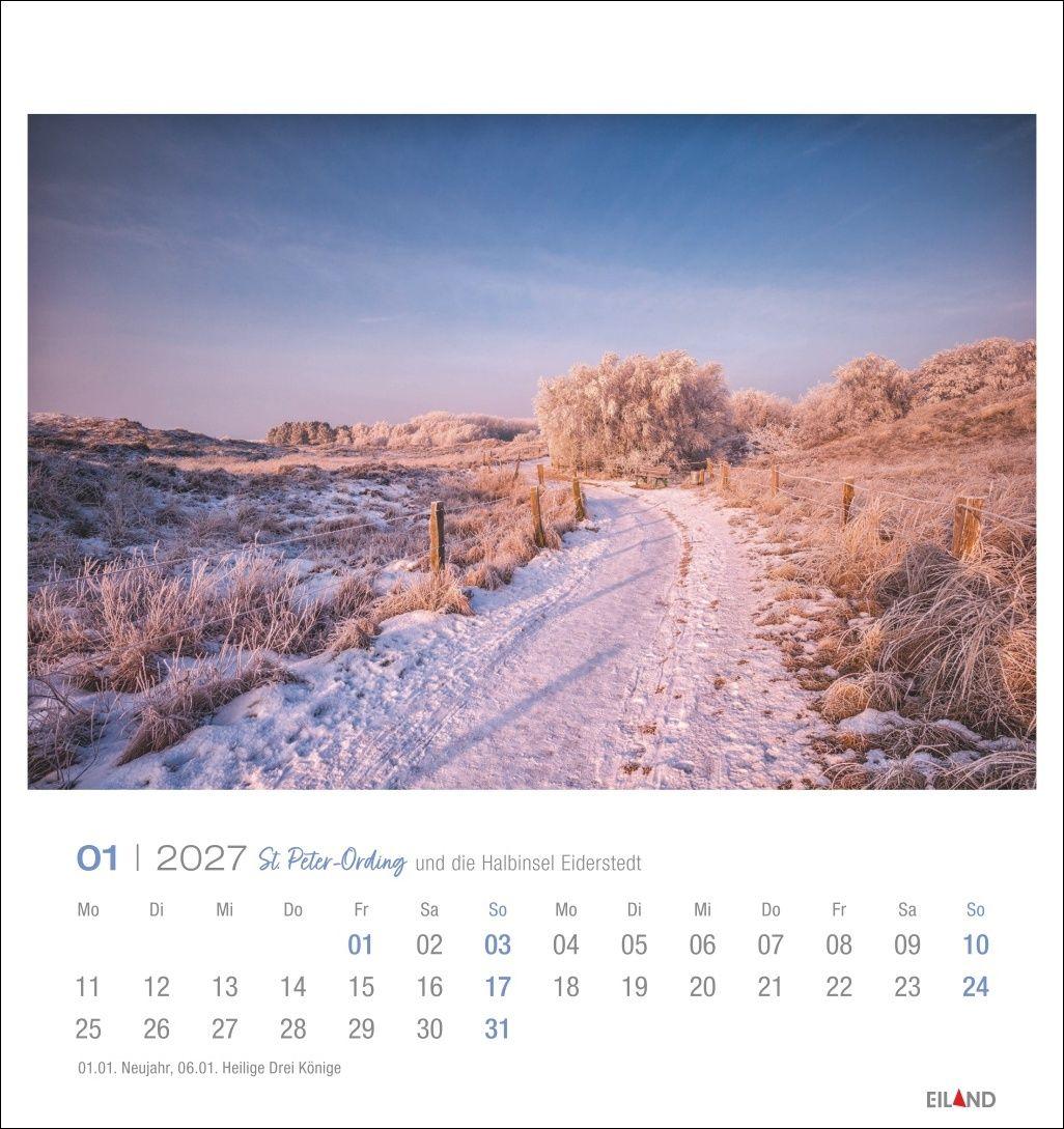 Beispielinhalt (Bild) St. Peter-Ording und die Halbinsel Eiderstedt Postkartenkalender 2027 - und die Halbinsel Eiderstedt