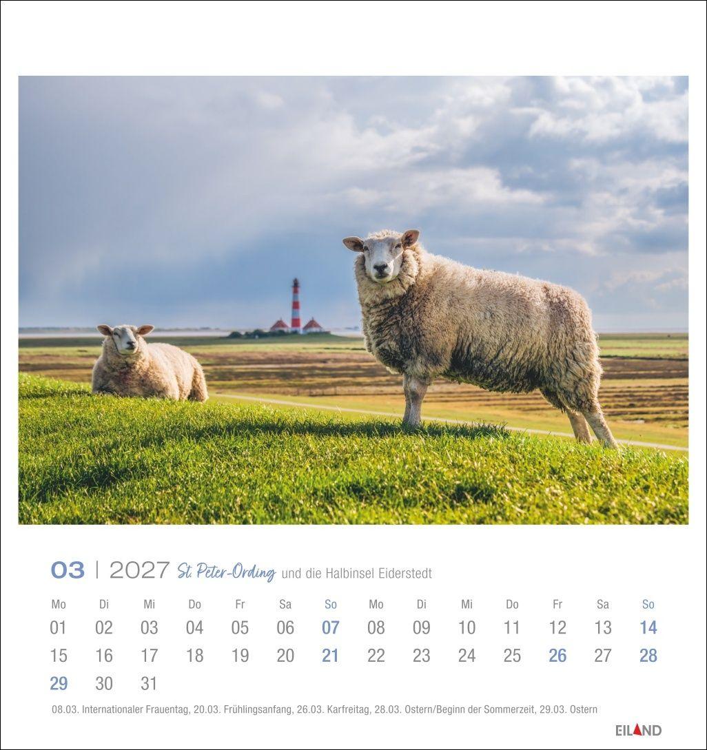 Beispielinhalt (Bild) St. Peter-Ording und die Halbinsel Eiderstedt Postkartenkalender 2027 - und die Halbinsel Eiderstedt