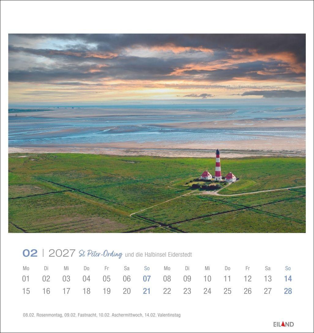 Beispielinhalt (Bild) St. Peter-Ording und die Halbinsel Eiderstedt Postkartenkalender 2027 - und die Halbinsel Eiderstedt