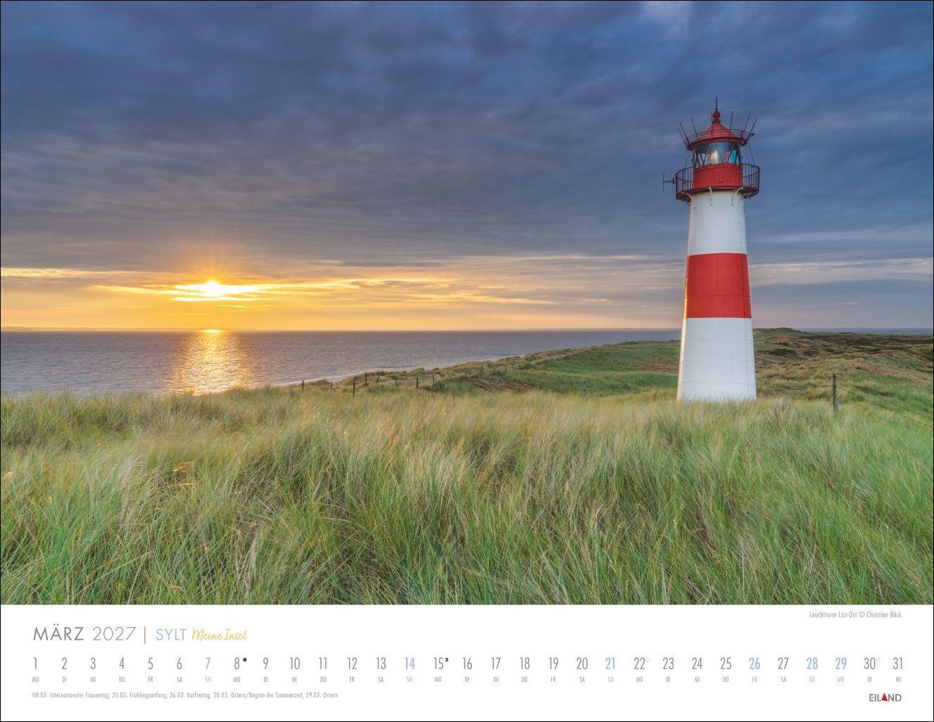 Beispielinhalt (Bild) Sylt - Meine Insel Kalender 2027