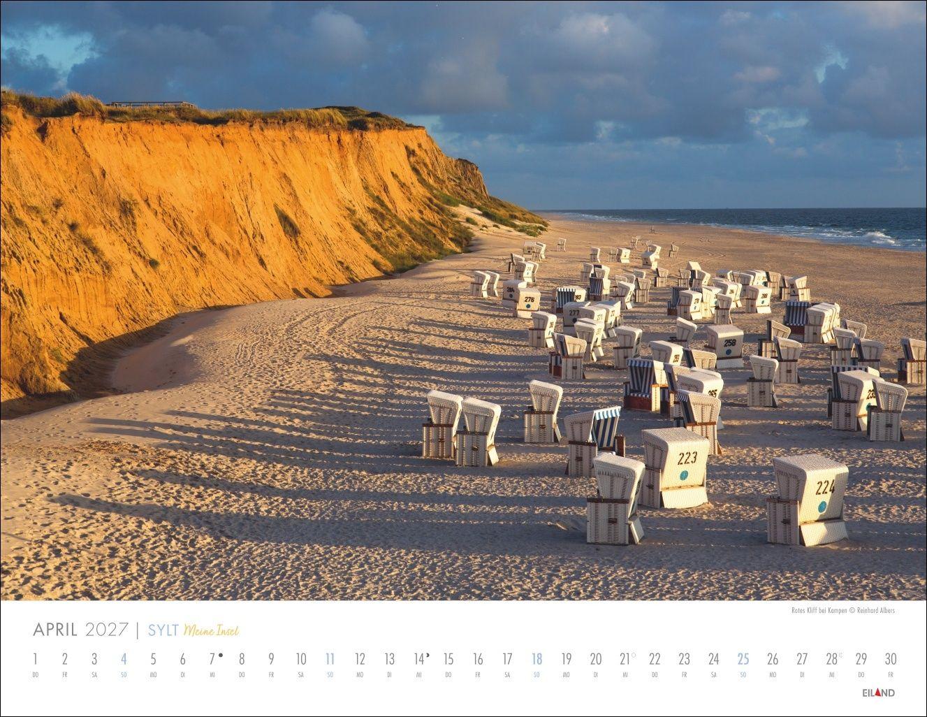 Beispielinhalt (Bild) Sylt - Meine Insel Kalender 2027