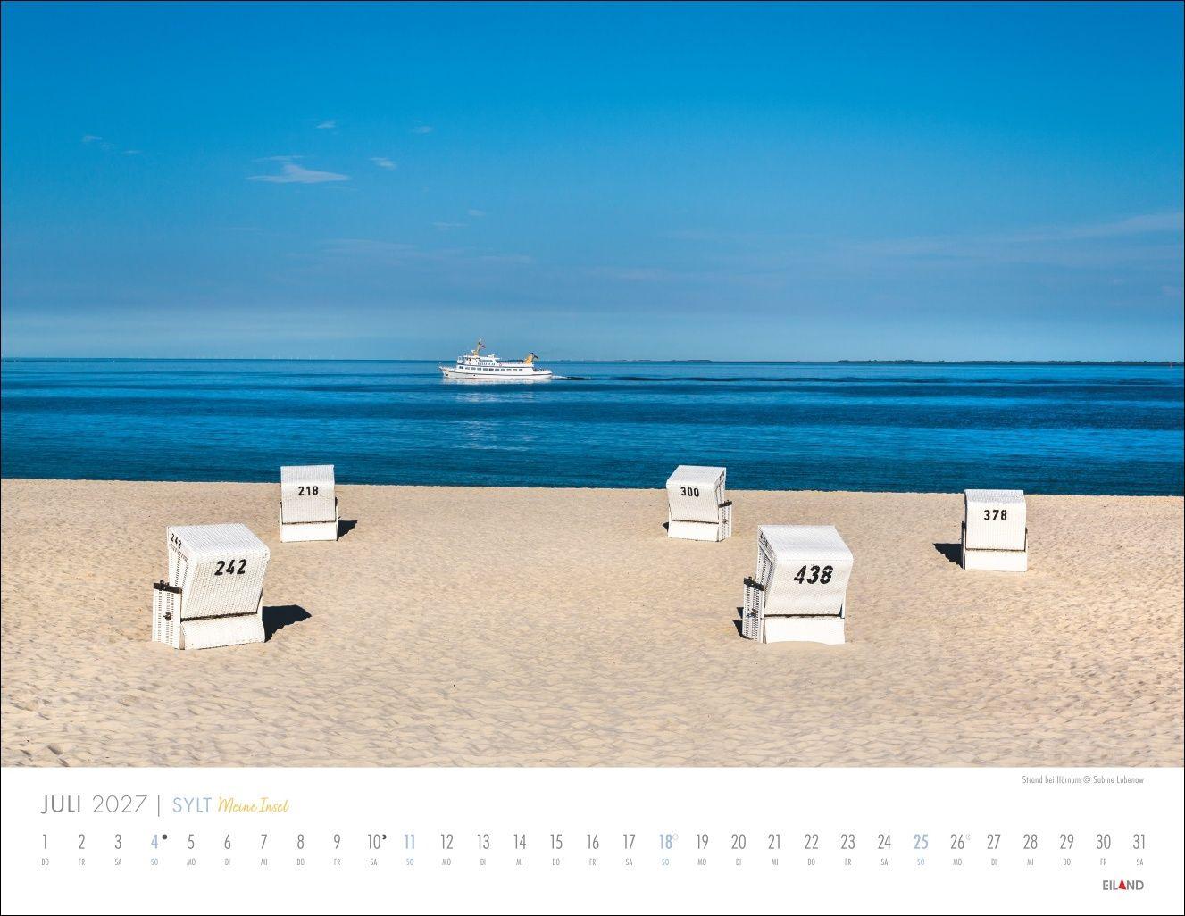 Beispielinhalt (Bild) Sylt - Meine Insel Kalender 2027