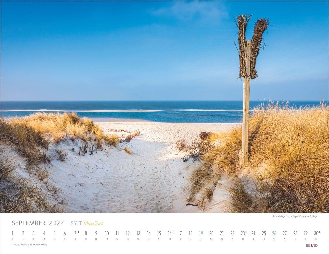 Beispielinhalt (Bild) Sylt - Meine Insel Kalender 2027