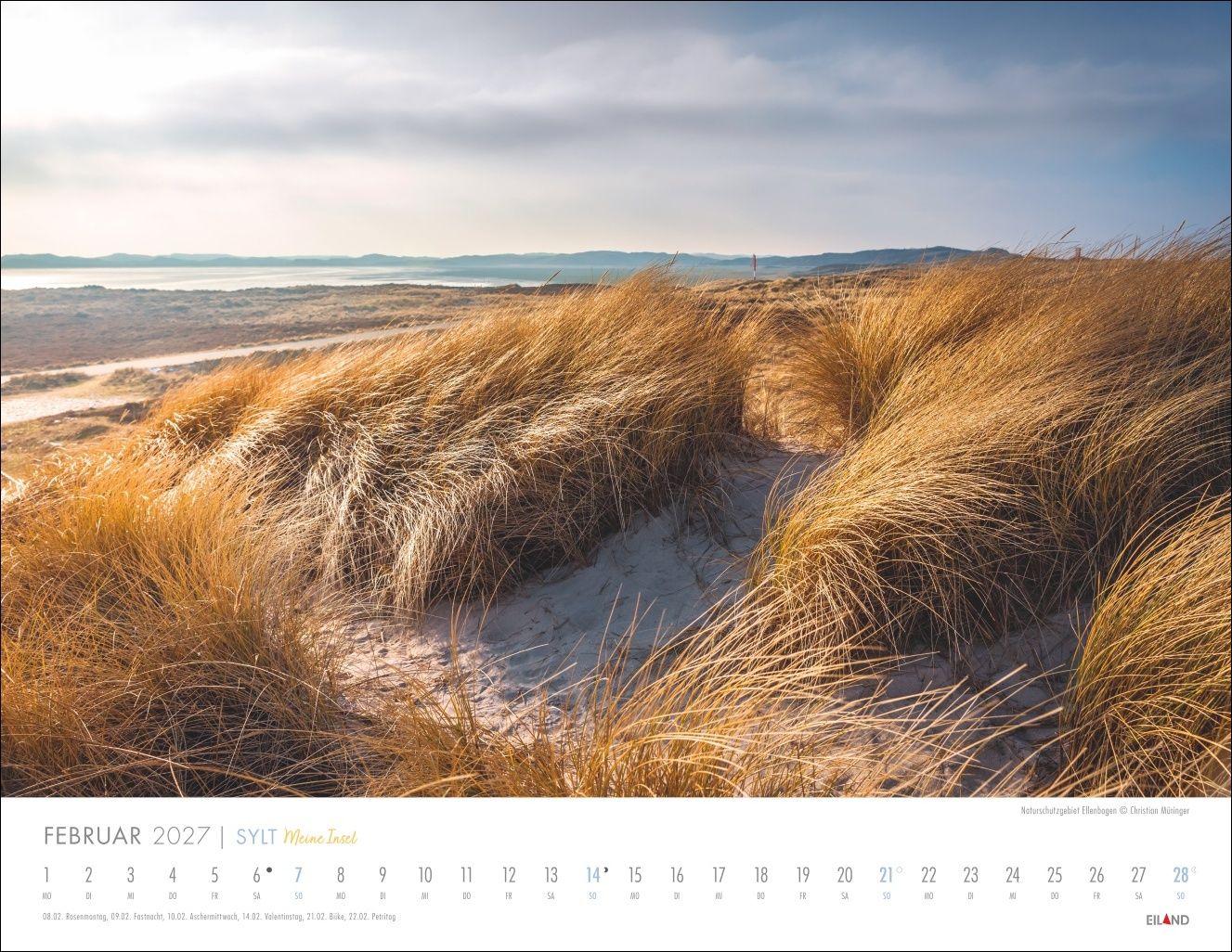Beispielinhalt (Bild) Sylt - Meine Insel Kalender 2027