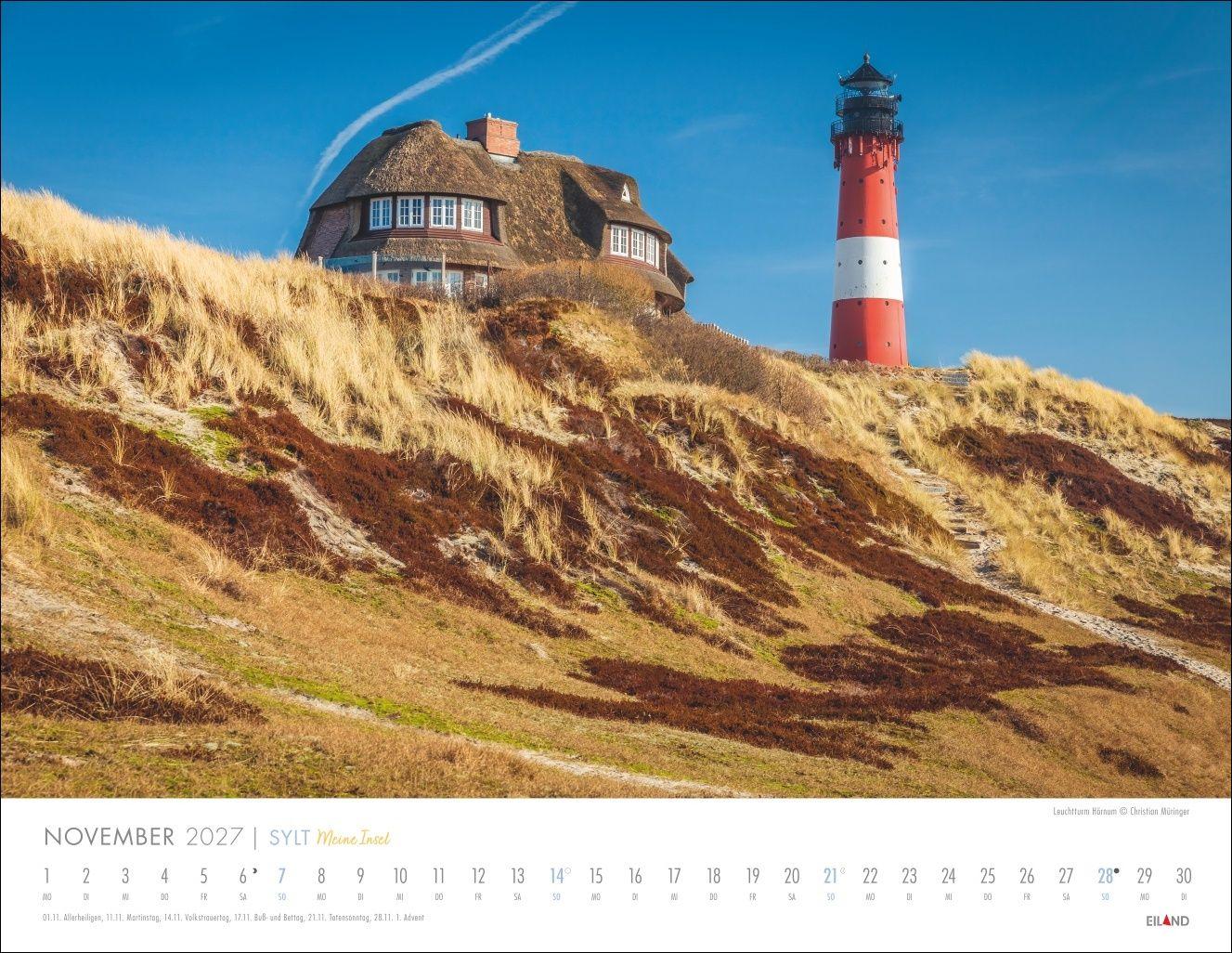 Beispielinhalt (Bild) Sylt - Meine Insel Kalender 2027
