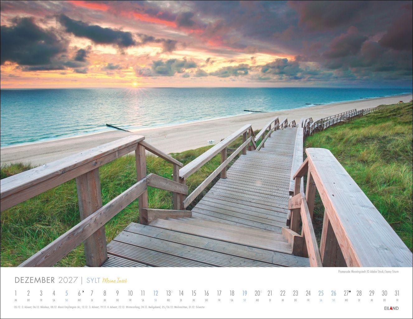 Beispielinhalt (Bild) Sylt - Meine Insel Kalender 2027