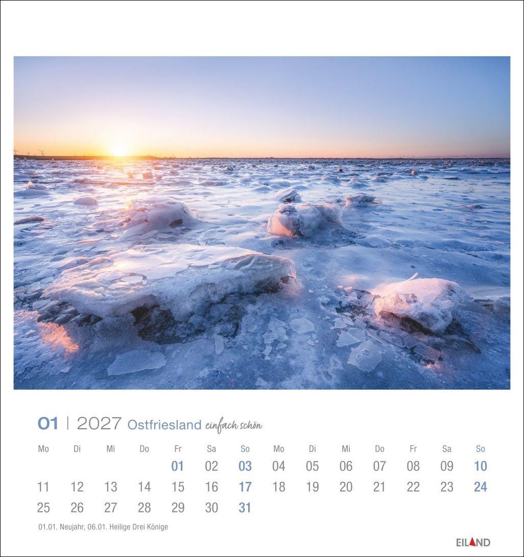 Beispielinhalt (Bild) Ostfriesland Postkartenkalender 2027 - einfach schön