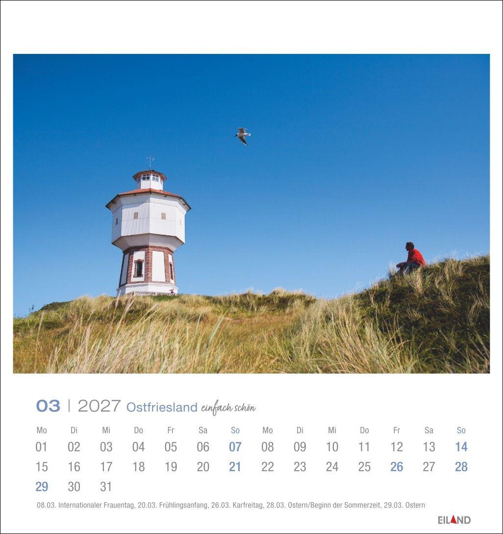 Beispielinhalt (Bild) Ostfriesland Postkartenkalender 2027 - einfach schön