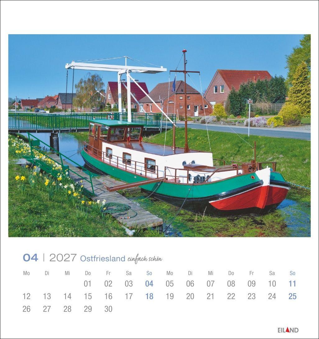 Beispielinhalt (Bild) Ostfriesland Postkartenkalender 2027 - einfach schön