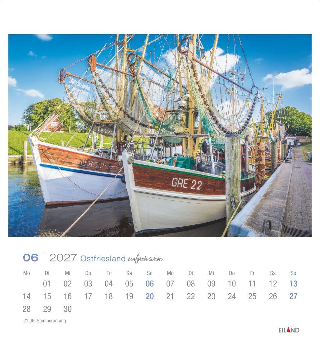 Beispielinhalt (Bild) Ostfriesland Postkartenkalender 2027 - einfach schön