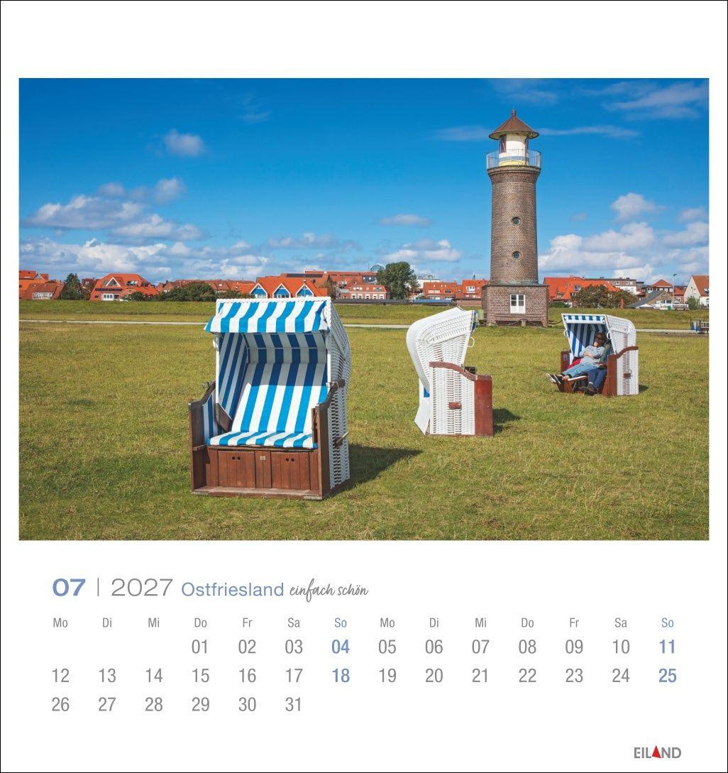 Beispielinhalt (Bild) Ostfriesland Postkartenkalender 2027 - einfach schön