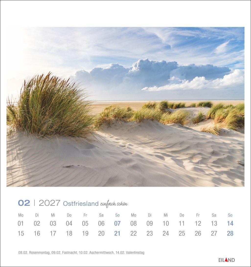 Beispielinhalt (Bild) Ostfriesland Postkartenkalender 2027 - einfach schön