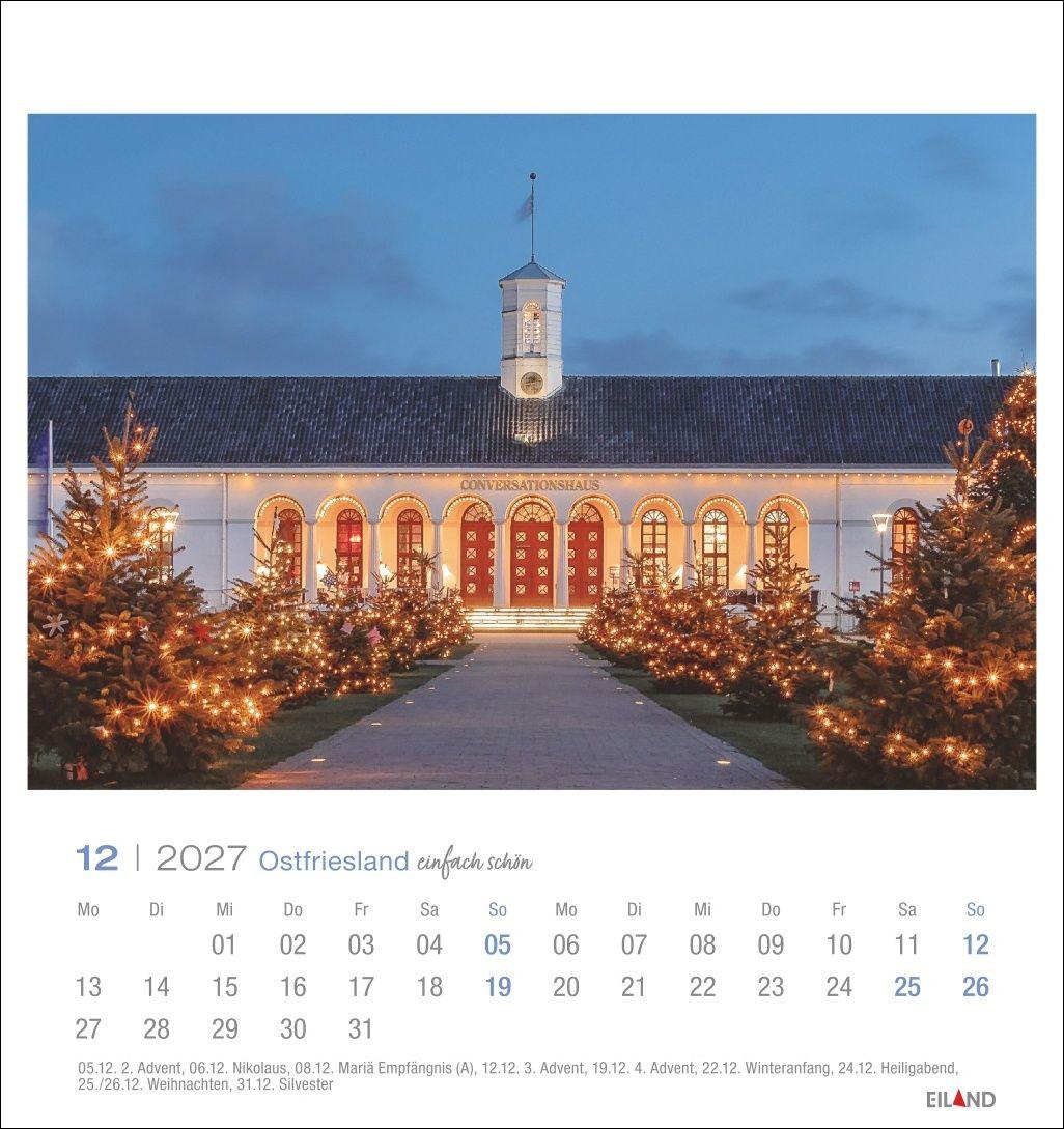 Beispielinhalt (Bild) Ostfriesland Postkartenkalender 2027 - einfach schön