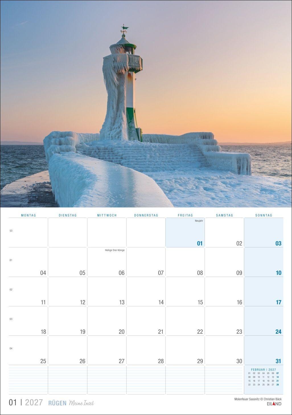 Beispielinhalt (Bild) Rügen ...meine Insel Kalender 2027