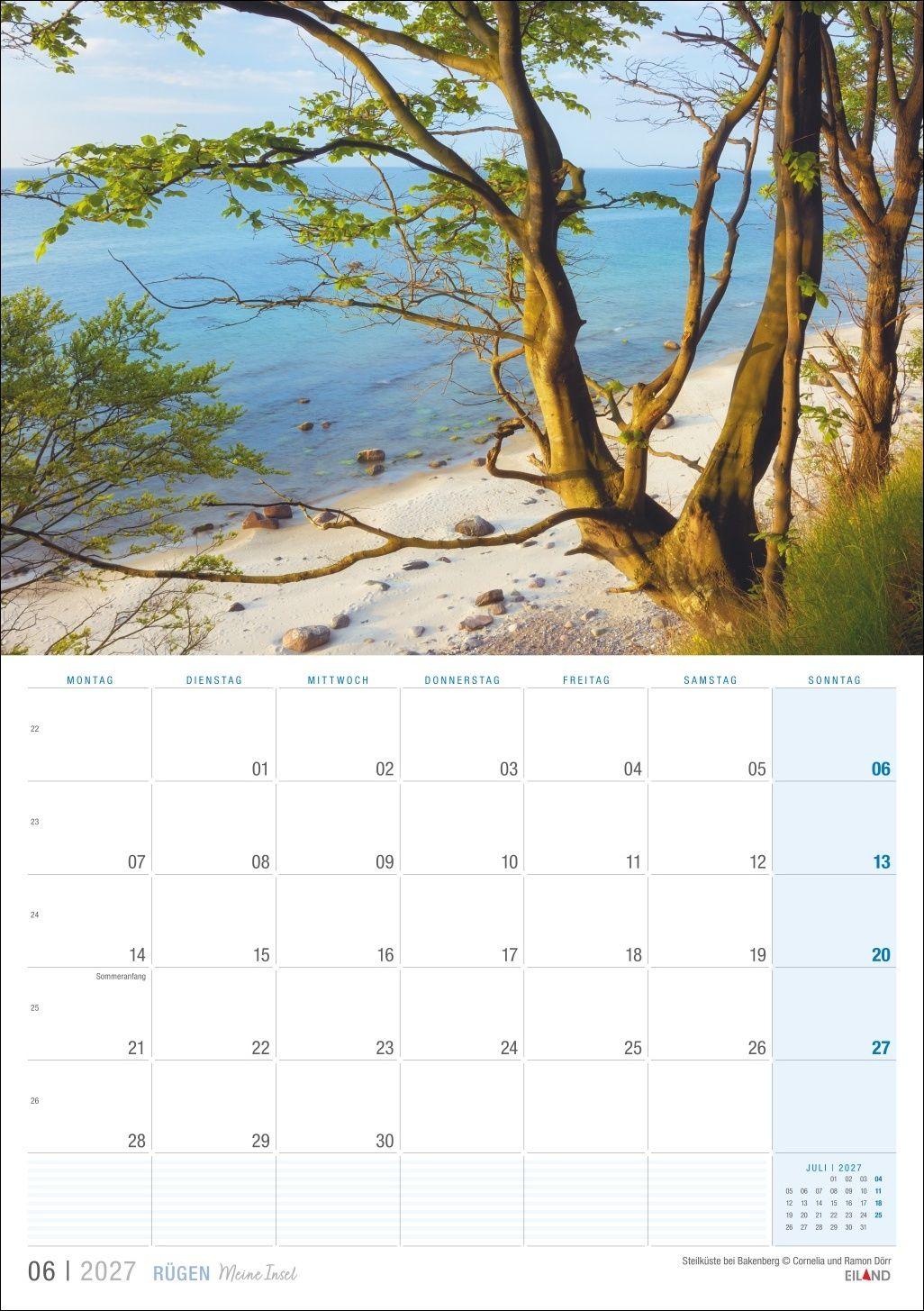 Beispielinhalt (Bild) Rügen ...meine Insel Kalender 2027