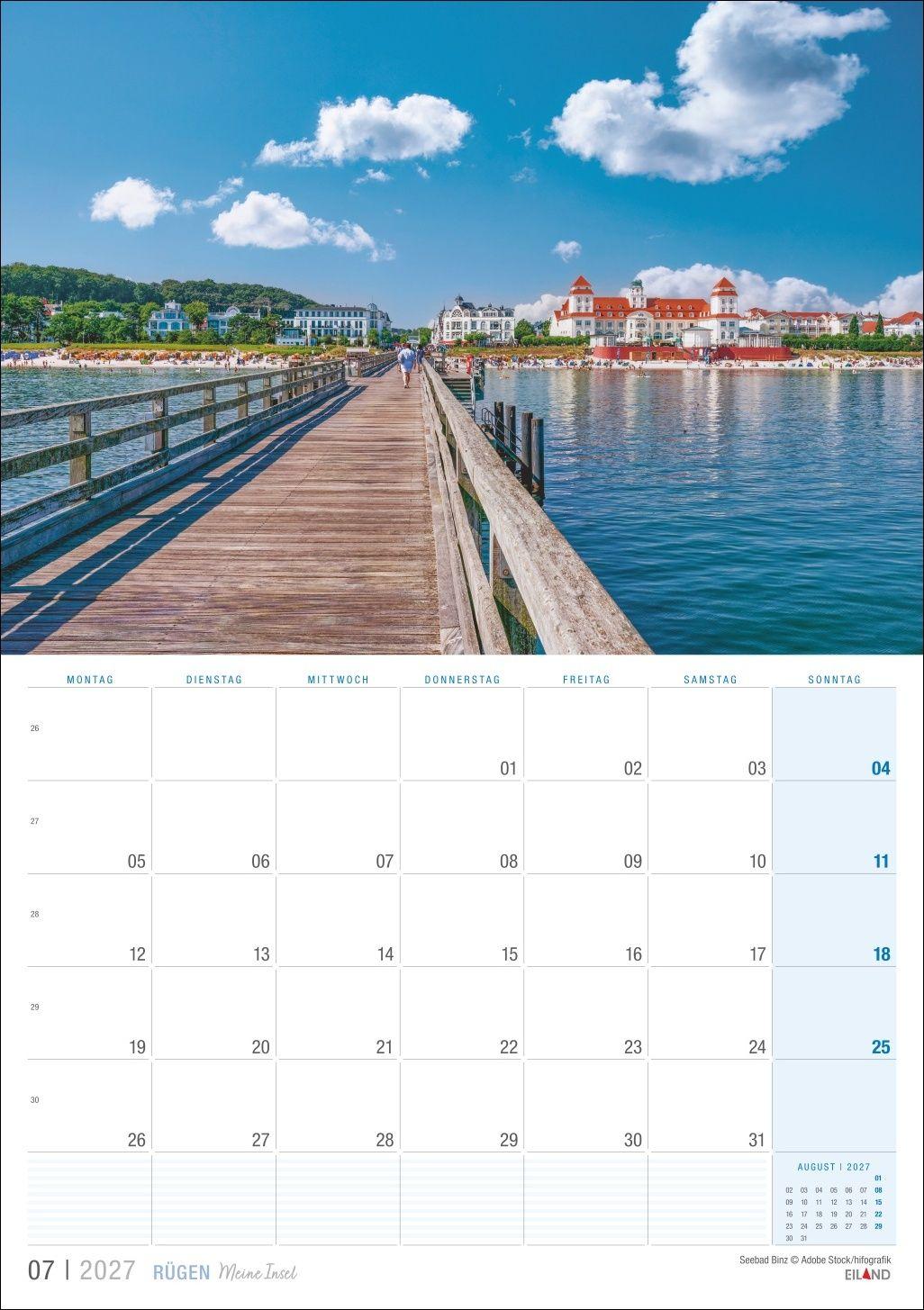 Beispielinhalt (Bild) Rügen ...meine Insel Kalender 2027