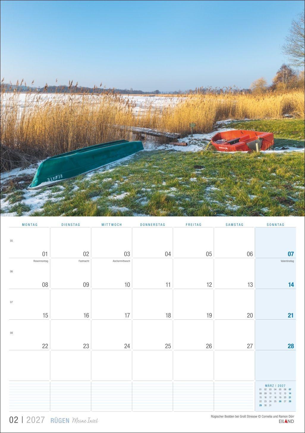 Beispielinhalt (Bild) Rügen ...meine Insel Kalender 2027