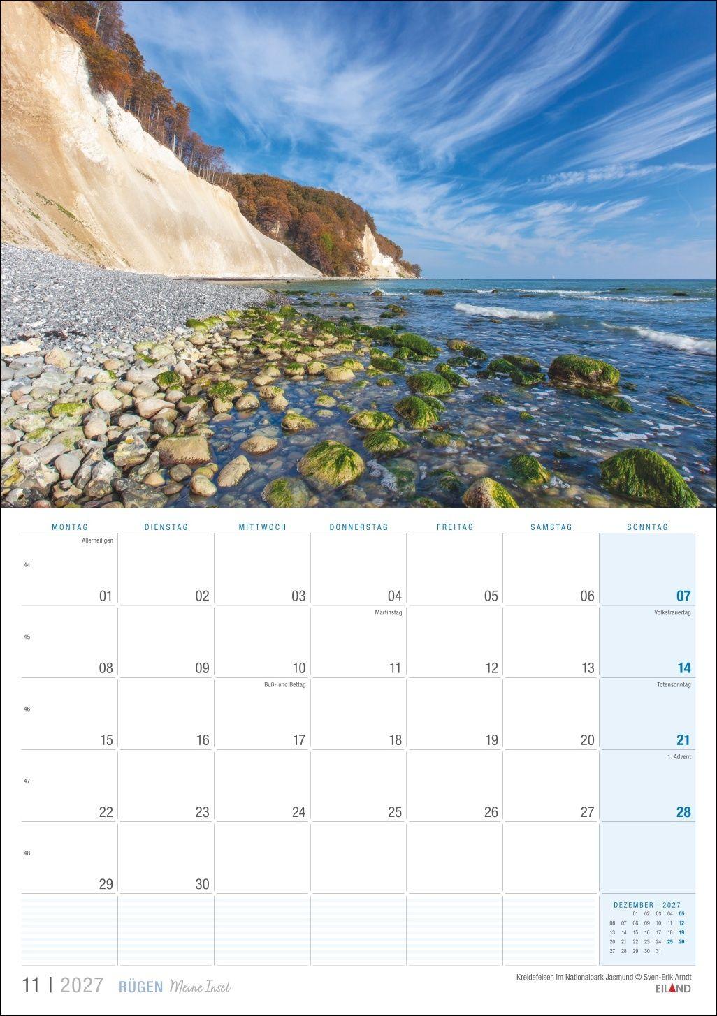 Beispielinhalt (Bild) Rügen ...meine Insel Kalender 2027
