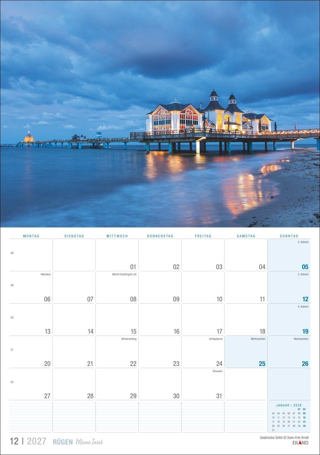Beispielinhalt (Bild) Rügen ...meine Insel Kalender 2027