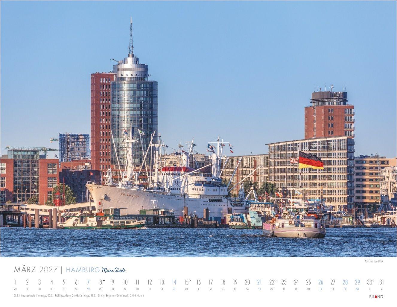 Beispielinhalt (Bild) Hamburg - Meine Stadt Kalender 2027