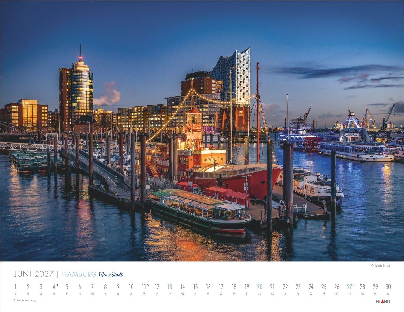 Beispielinhalt (Bild) Hamburg - Meine Stadt Kalender 2027