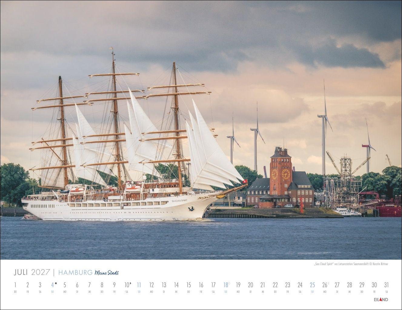 Beispielinhalt (Bild) Hamburg - Meine Stadt Kalender 2027