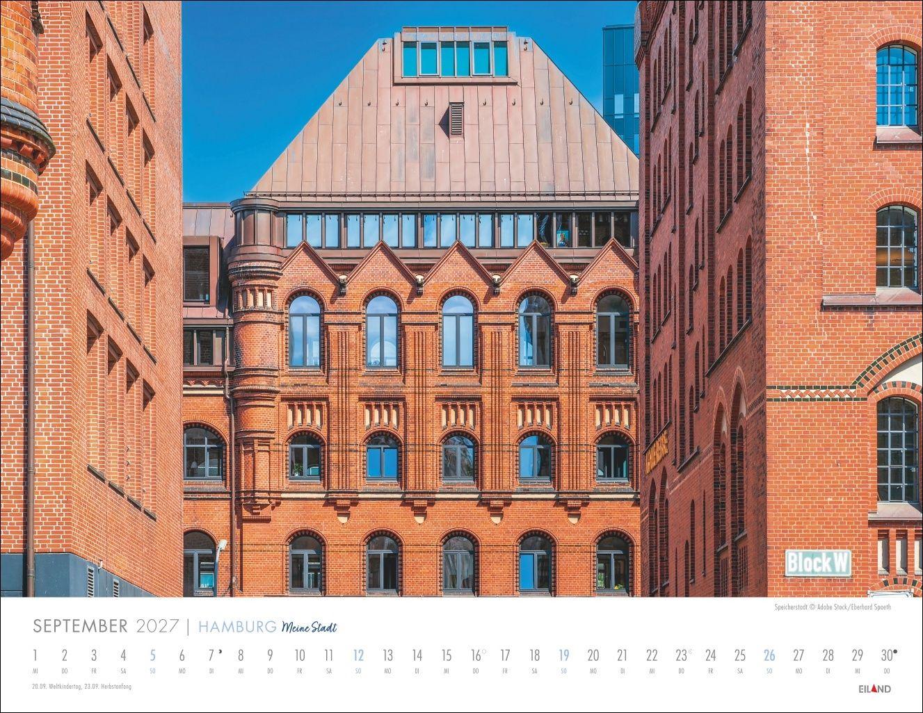 Beispielinhalt (Bild) Hamburg - Meine Stadt Kalender 2027