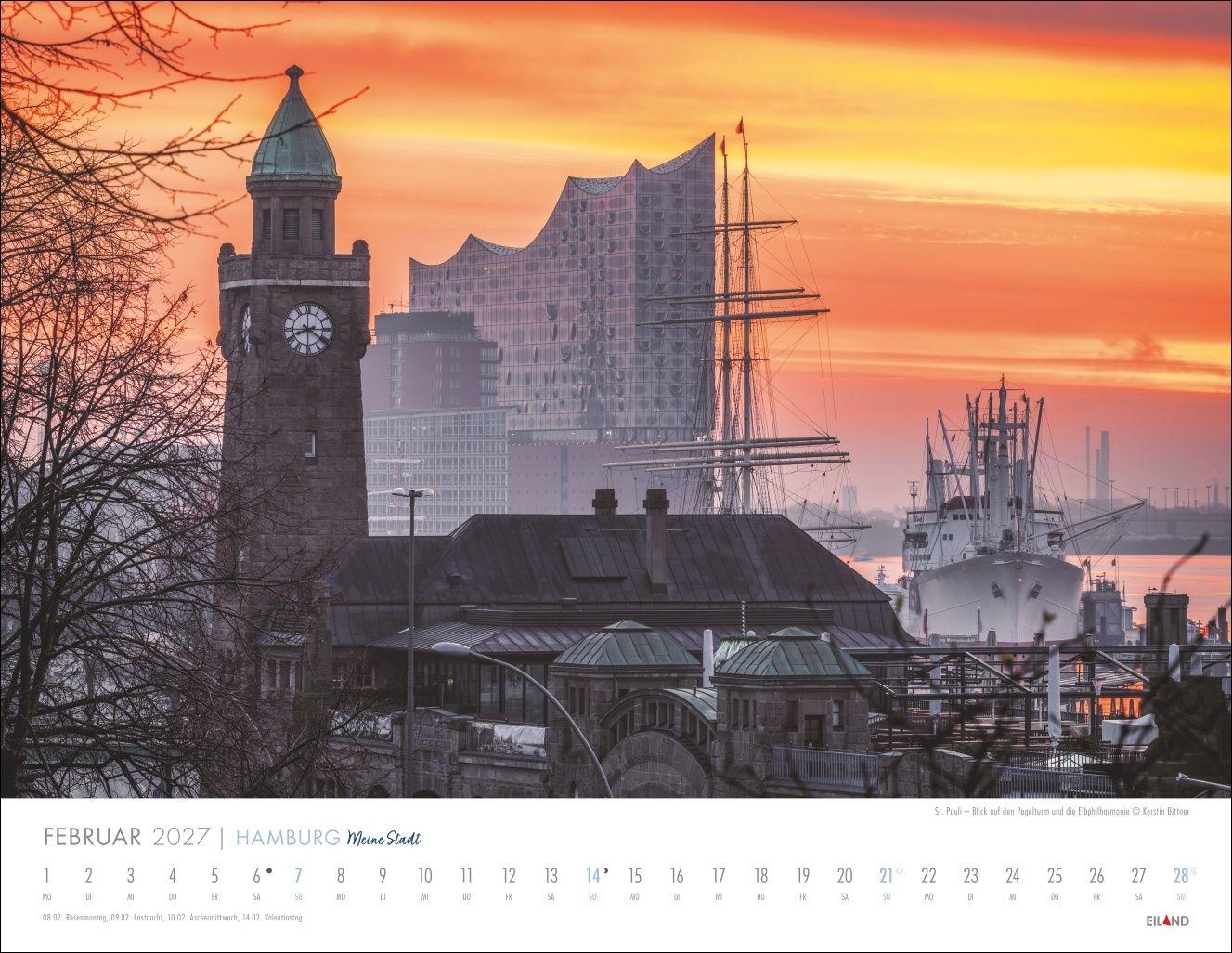 Beispielinhalt (Bild) Hamburg - Meine Stadt Kalender 2027