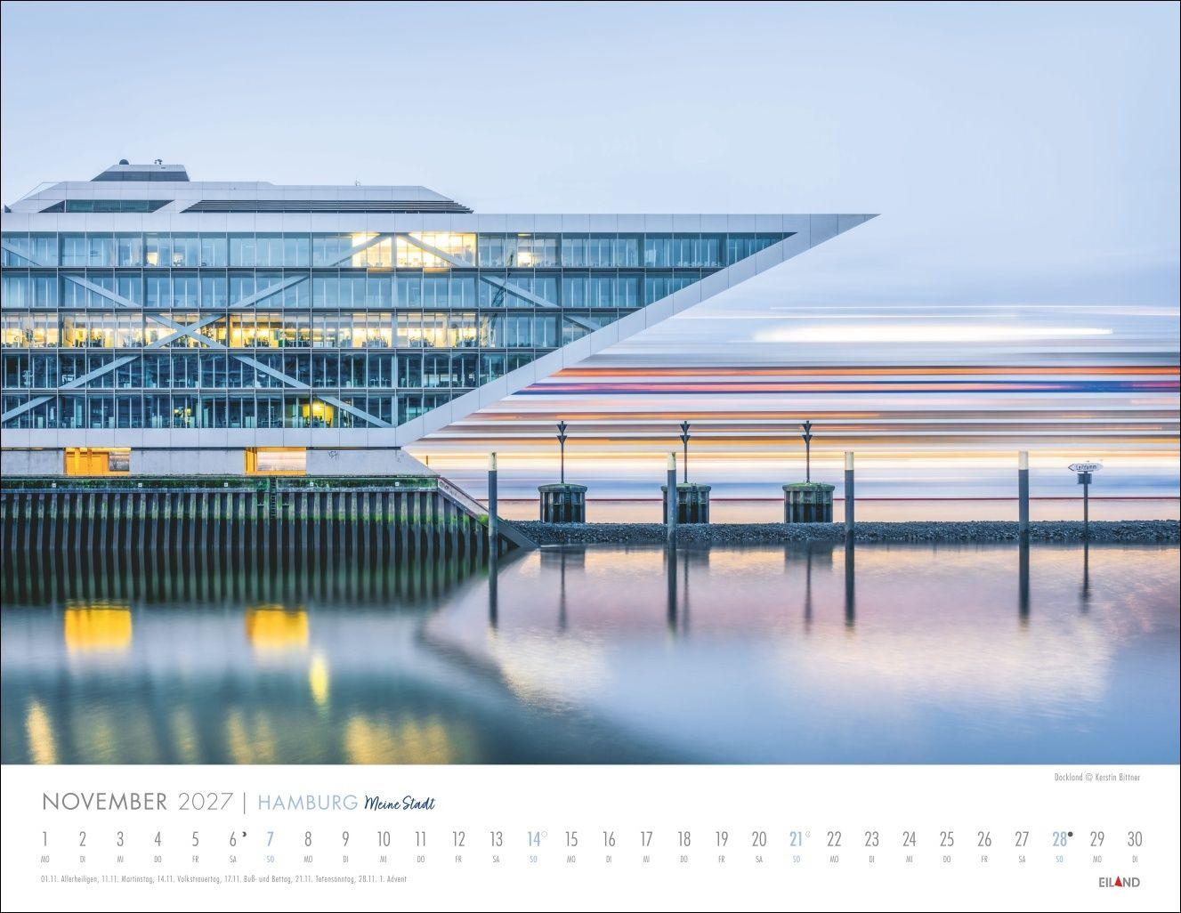 Beispielinhalt (Bild) Hamburg - Meine Stadt Kalender 2027