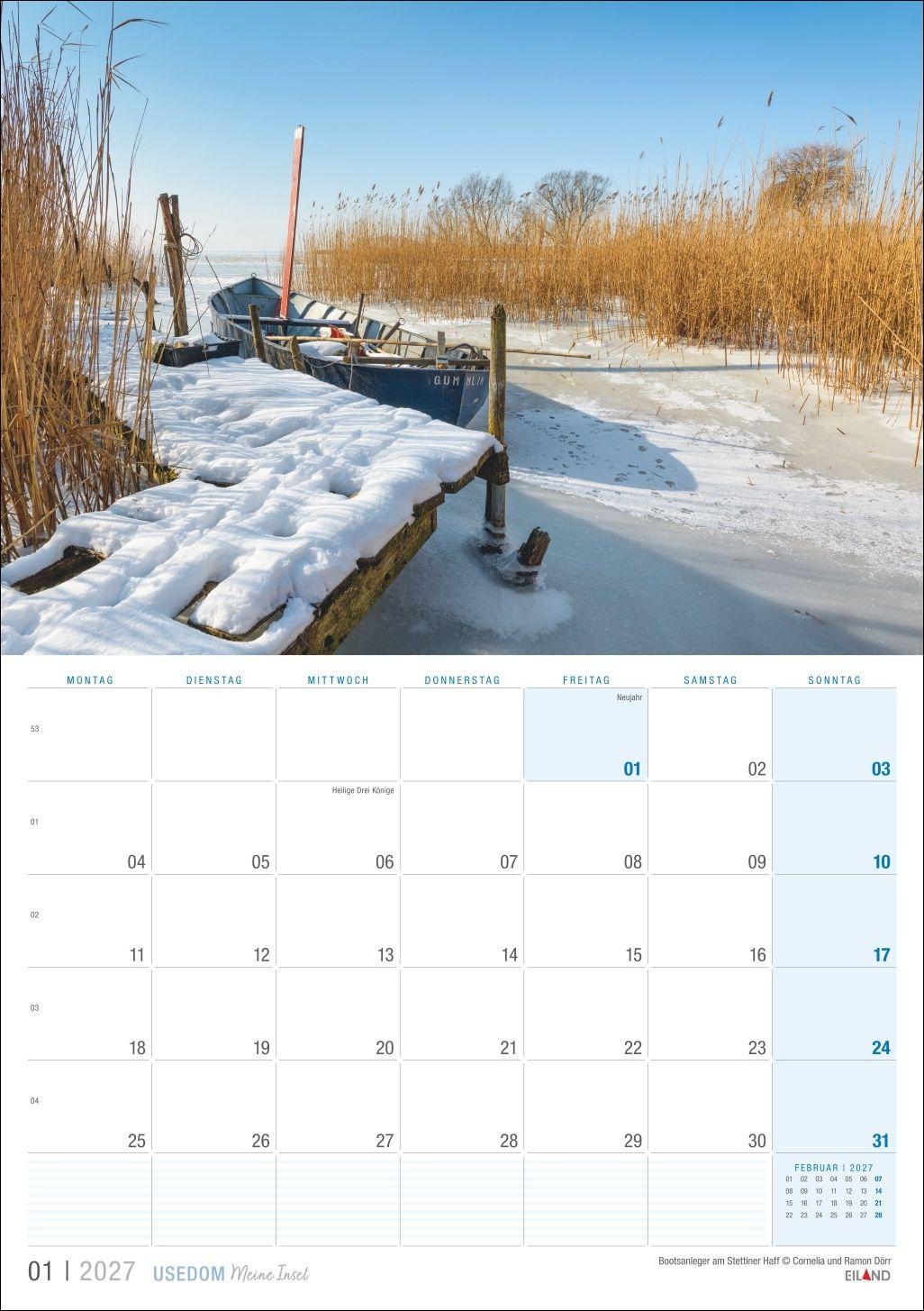 Beispielinhalt (Bild) Usedom ...meine Insel Kalender 2027